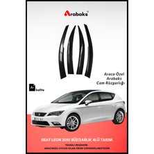 Arabaks Seat Leon 2013 Sonrası Cam Rüzgarlığı 4'lü Takım (Mugen Tip, Dayanıklı Malzeme, Kolay Montaj)