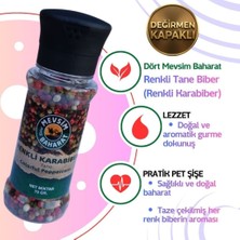Dört Mevsim Baharat Renkli Tane Biber - Değirmenli Renkli Karabiber 70GR