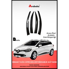 Arabaks Renault Clio 4 Stw 2012-2019 Cam Rüzgarlığı 4'lü Takım (Mugen Tip, Dayanıklı Malzeme, Kolay Montaj)