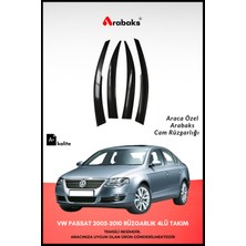 Arabaks Vw Passat 2005-2010 Cam Rüzgarlığı 4'lü Takım (Mugen Tip, Dayanıklı Malzeme, Kolay Montaj)