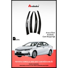 Arabaks Toyota Corolla 2013-2017 Cam Rüzgarlığı 4'lü Takım (Mugen Tip, Dayanıklı Malzeme, Kolay Montaj)
