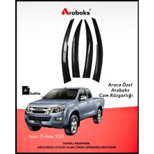 Arabaks Isuzu D-Max 2013 Cam Rüzgarlığı 4'lü Takım (Mugen Tip, Dayanıklı Malzeme, Kolay Montaj)