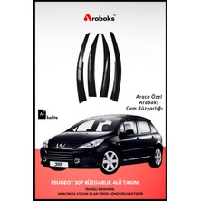 Arabaks Peugeot 307 Cam Rüzgarlığı 4'lü Takım (Mugen Tip, Dayanıklı Malzeme, Kolay Montaj)