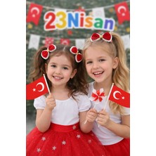 Joinkidz 23 Nisan Kız Çocuk Kendinden Işıltılı Tüylü Klips Toka
