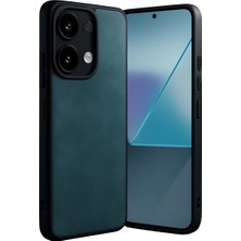 Alkar Ticaret Xiaomi Redmi Note 13 4g Kılıf Aras Deri Kapak - Koyu Yeşil