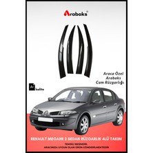 Arabaks Renault Megane 2 Sedan Cam Rüzgarlığı 4'lü Takım (Mugen Tip, Dayanıklı Malzeme, Kolay Montaj)