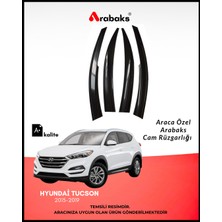Arabaks Hyundai Tucson 2015-2019 Cam Rüzgarlığı 4'lü Takım (Mugen Tip, Dayanıklı Malzeme, Kolay Montaj)