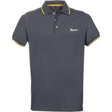 Piaggio Vespa Logo Polo T-Shirt *gri* / Pıaggıo