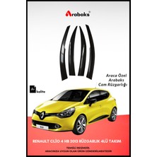 Arabaks Renault Clio 4 Hb Cam Rüzgarlığı 4'lü Takım Kolay Montaj Mugen Tip Dayanıklı Malzeme