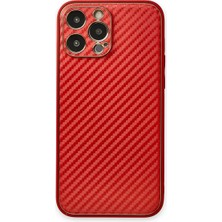 Alkar Ticaret Iphone 13 Pro Kılıf Coco Karbon Silikon - Kırmızı