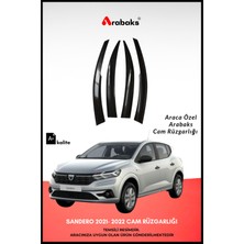 Arabaks Dacia Sandero 2021-2022 Cam Rüzgarlığı 4'lü Takım (Mugen Tip, Dayanıklı Malzeme, Kolay Montaj)