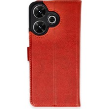 Alkar Ticaret Xiaomi Redmi 13 4g Kılıf Trend S Plus Kapaklı Kılıf - Kırmızı