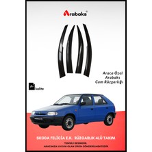 Arabaks Skoda Felicia E.k. Cam Rüzgarlığı 4'lü Takım (Mugen Tip, Dayanıklı Malzeme, Kolay Montaj)