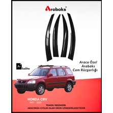 Arabaks Honda Crv 1997-2001 Cam Rüzgarlığı 4'lü Takım (Mugen Tip, Dayanıklı Malzeme, Kolay Montaj)