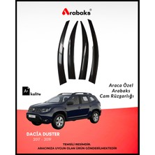 Arabaks Dacia Duster 2017-2019 Cam Rüzgarlığı 4’lü Takım (Mugen Tip, Dayanıklı Malzeme, Kolay Montaj)