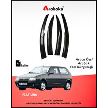 Arabaks Fiat Uno Cam Rüzgarlığı 4’lü Takım Kolay Montaj Dayanıklı Malzeme ile Uyumlu Mugen Tip