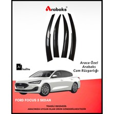 Arabaks Ford Focus 5 Sedan Cam Rüzgarlığı 4'lü Takım (Mugen Tip, Dayanıklı Malzeme, Kolay Montaj)
