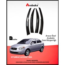 Arabaks Hyundai Accent Era Cam Rüzgarlığı 4'lü Takım (Mugen Tip, Dayanıklı Malzeme, Kolay Montaj)