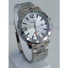 Vegans Çelik Kordonlu, Takvimli, 3 Atm Su Geçirmez, 2 Yıl Garantili Erkek Kol Saati