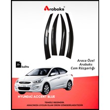 Arabaks Hyundai Accent Blue Cam Rüzgarlığı 4'lü Takım (Mugen Tip, Dayanıklı Malzeme, Kolay Montaj)