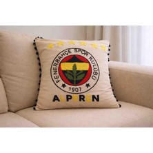Ps Studio Handmade El Yapımı Isme Özel Fenerbahçe Logolu Punch Kırlent Kılıfı