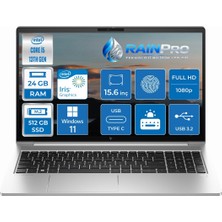 HP Elitebook 650 G10 Intel Core I5 1335U 24 GB 512 GB SSD Intel® Iris® Xᵉ Windows 11 Pro 15.6'' Fhd Notebook B2RK6ESRNP04