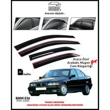 Arabaks Bmw E36 Mugen Tip Cam Rüzgarlığı 4’lü Takım (1990-2000) Kolay Montaj Dayanıklı Malzeme