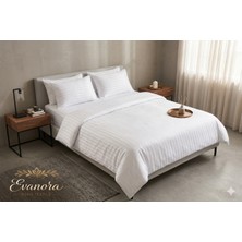 Evanora Satin Strıpe Premıum Çift Kişilik Nevresim Takımı