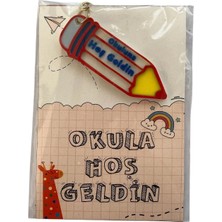 heptex Okula Hoşgeldin 3D Baskılı Anahtarlık 3 Adet