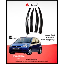 Arabaks Ford Fiesta 2005 Cam Rüzgarlığı 4'lü Takım Dayanıklı Malzeme Kolay Montaj Mugen Tip
