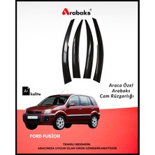 Arabaks Ford Fusion Hatchback Cam Rüzgarlığı 4'lü Takım (Mugen Tip, Dayanıklı Malzeme, Kolay Montaj)