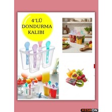 Keskon 4’lü Bpa Free Dondurma Kalıbı – Evde Sağlıklı ve Pratik Buz Dondurma Yapma Seti