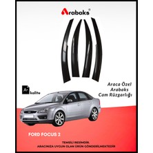 Arabaks Ford Focus 2 Cam Rüzgarlığı 4'lü Takım (Mugen Tip, Dayanıklı Malzeme, Kolay Montaj)