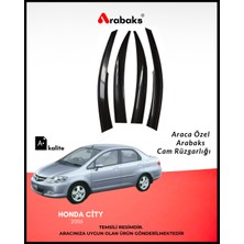 Arabaks Honda City 2006 Cam Rüzgarlığı 4'lü Takım (Mugen Tip, Dayanıklı Malzeme, Kolay Montaj)