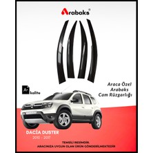 Arabaks Dacia Duster 2010-2017 Cam Rüzgarlığı 4’lü Takım (Mugen Tip, Dayanıklı Malzeme, Kolay Montaj)