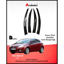 Arabaks Fiat Bravo 2013 Cam Rüzgarlığı 4’lü Takım Dayanıklı Malzeme Kolay Montaj Uyumlu Siyah