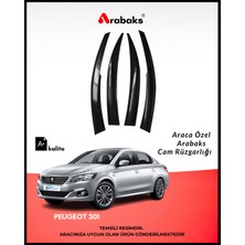 Arabaks Peugeot 301 Cam Rüzgarlığı 4’lü Takım Mugen Tip Dayanıklı Malzeme Kolay Montaj Uyumlu