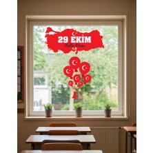 heptex 29 Ekim Cumhuriyet Bayramı Cam Süsleme Stickerları