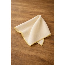 Defne Apollon İpekçilik Hatay Sarısı %100 Barış Ipeği El Dokuma Fular 50 x 50 cm El Işlemeli R012