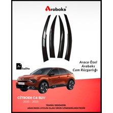 Arabaks Citroen C4 Suv 2020-2023 Cam Rüzgarlığı 4’lü Takım (Mugen Tip, Dayanıklı Malzeme, Kolay Montaj)