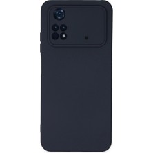 Alkar Ticaret Xiaomi Poco M4 Pro 4g Kılıf Nano Içi Kadife Silikon - Lacivert