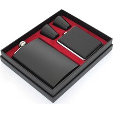 Nuveden Paslanmaz Çelik 2 Shot Bardak ve  Tabakalı Matara Seti ALK2670