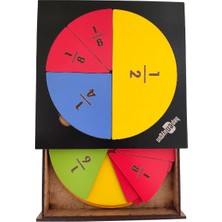 heptex Kutulu Ahşap Kesir Takımı 15CM