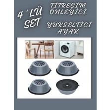 Keskon 4’lü Set Yükseltici ve Titreşim Önleyici Beyaz Eşya Ayağı – Çamaşır, Bulaşık Makinesi ve Buzdolabı