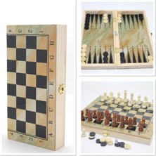 Nuveden Ahşap Kutulu Satranç ve Tavla Seti ALK4219