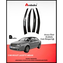 Arabaks Chevrolet Lacetti Sedan Cam Rüzgarlığı 4’lü Takım (Mugen Tip, Dayanıklı Malzeme, Kolay Montaj)