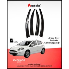 Arabaks Fiat Punto 2010 Cam Rüzgarlığı 4’lü Takım (Mugen Tip, Dayanıklı Malzeme, Kolay Montaj)