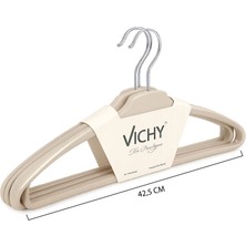 Vichy 5’li Kaymaz Yüzeyli Askı 42,5 cm – Bej Renk Elbise & Gömlek Askısı VCH-7023