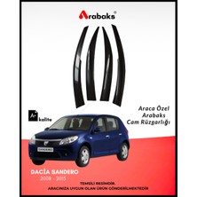 Arabaks Dacia Sandero 2008-2013 Cam Rüzgarlığı 4’lü Takım (Mugen Tip, Dayanıklı Malzeme, Kolay Montaj)