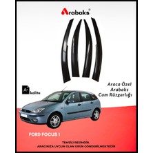 Arabaks Ford Focus 1 Cam Rüzgarlığı 4'lü Takım (Mugen Tip, Dayanıklı Malzeme, Kolay Montaj)
